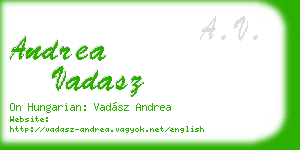 andrea vadasz business card
